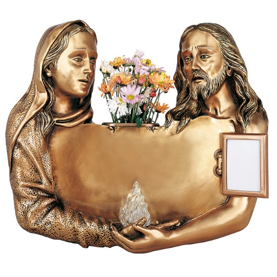 Immagine di Monoblocco in bronzo con Madonna e Cristo