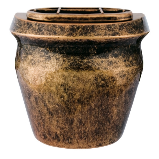 Image sur Pot à fleurs pour pierre tombale - Ligne Giara - Bronze Glitter