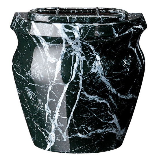 Immagine di Vaschetta portafiori per lapide - Linea Giara - Bronzo Nero Marquinia