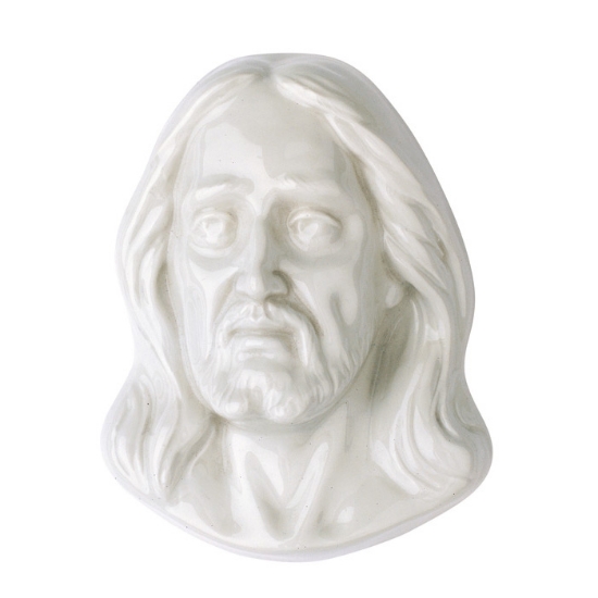 Imagen de Placa con bajorrelieve en porcelana para lápida - Jesucristo