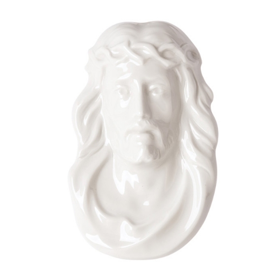Imagen de Placa con bajorrelieve de porcelana para lápida - Cristo coronado de espinas