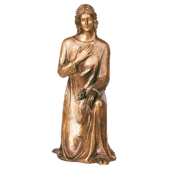 Image sur Statue en bronze - Jette des fleurs