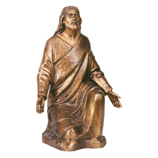 Image sur Statue en bronze - Christ à genoux