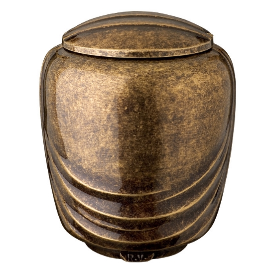Immagine di Urna cineraria in bronzo glitter - Linea Pelike (cm 11)