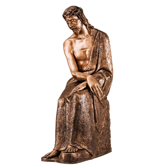 Image sur Statue en bronze - Christ avec couronne d'épines