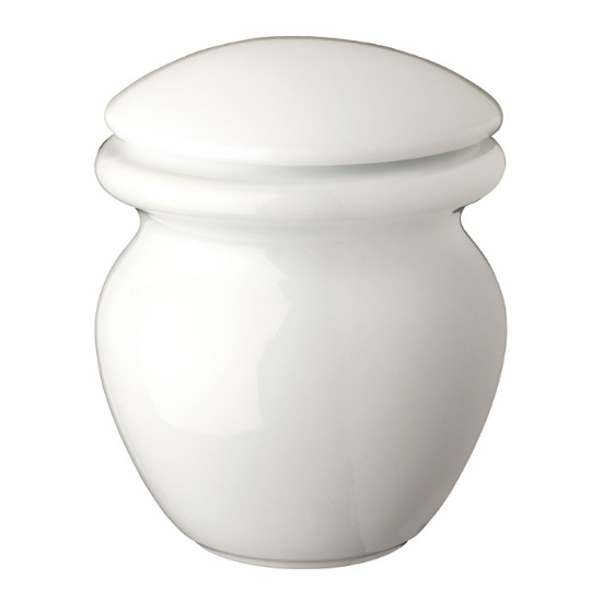 Imagen de Urna para cenizas de cremación pequeña - Porcelana blanca - Línea Venere