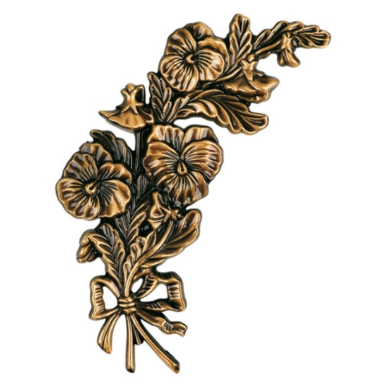 Image sur Grand bouquet décoratif de violettes - Bronze poli