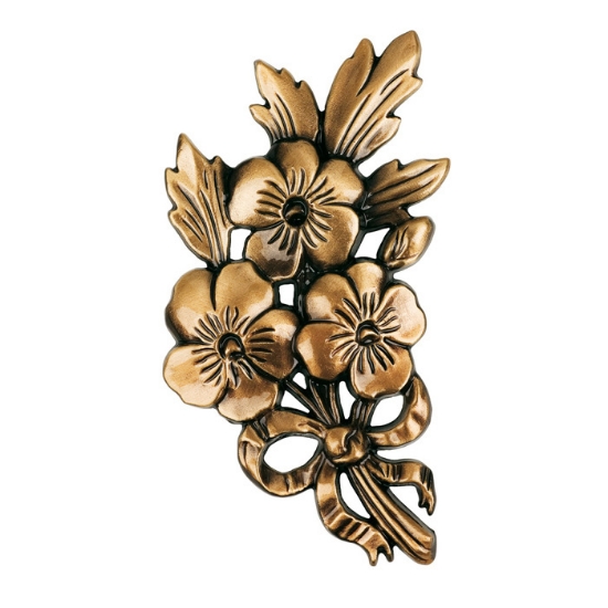 Image sur Petit bouquet décoratif de violettes - Bronze poli