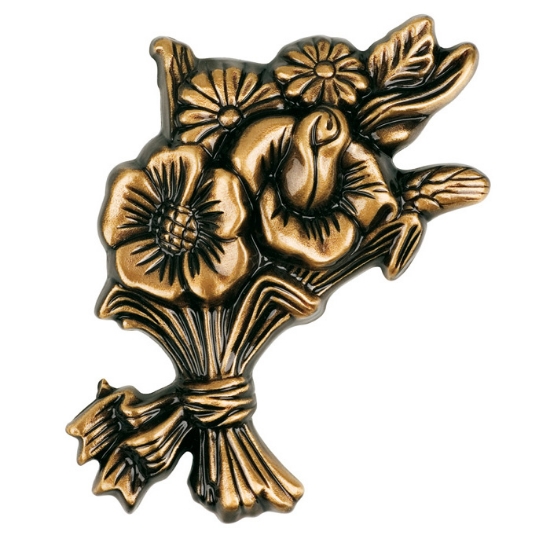 Image sur Petit bouquet décoratif de fleurs - Bronze poli