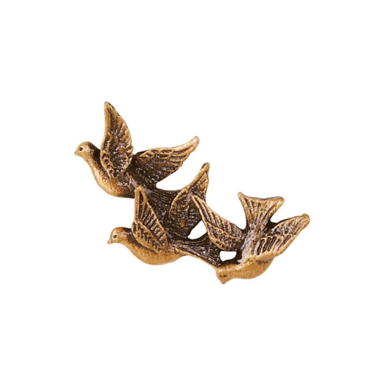 Picture of Bronze decoration for cemetery monuments and chapels - Representation of flying doves