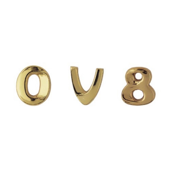 Picture of Bronze letters and numbers for gravestones - Italian model - Gold finish