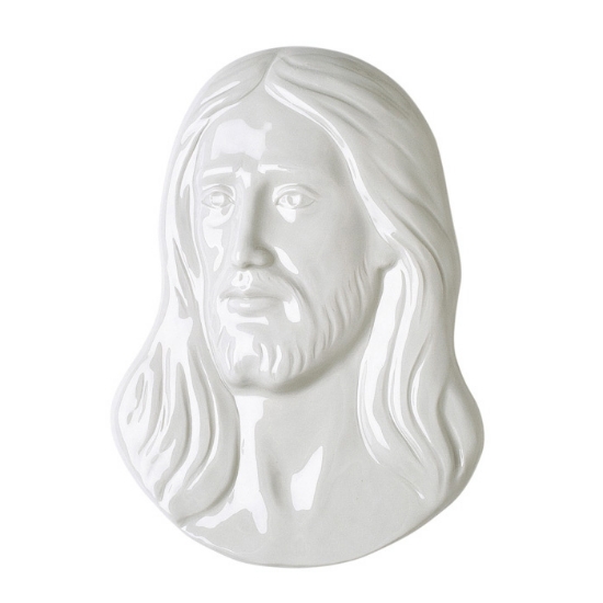 Image sur Plaque avec bas-relief en porcelaine pour pierre tombale - Visage du Christ