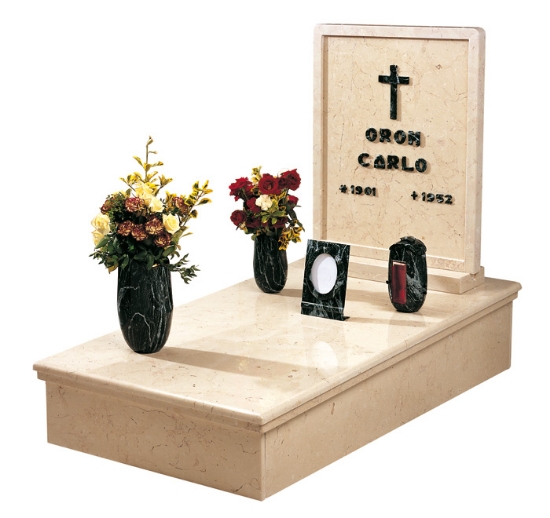 Picture of Ground Tomb Proposal - Olla Black Bronze Marquinia Line - Flower vase, candle lamp and ground frame - Crucifix and wall letters