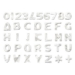 Picture of Bronze letters and numbers for gravestones - Italian model - White Carrara marble finish