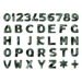 Picture of Bronze letters and numbers for gravestones - Italian model - Guatemala Green Marble Finish