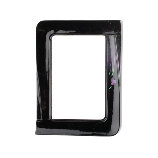 Imagen de Marco de fotos rectangular negro decorado con iris - Línea Idria Iris - Bronce