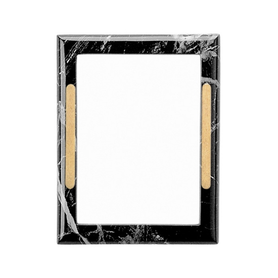 Picture of Rectangular photo frame - Nero Marquinia marble finish with bronze decoration - Cotile Line - Bronze