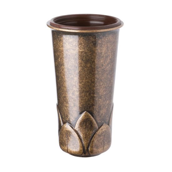 Picture of Flower vase for gravestone - Chalice line - Glitter bronze