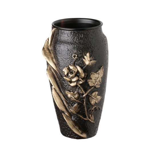 Image sur Vase à fleurs pour pierre tombale - Ligne brune Keliche