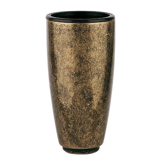 Immagine di Vaso portafiori per lapide - Linea Pisside - Bronzo glitter (Cinerari e ossari)
