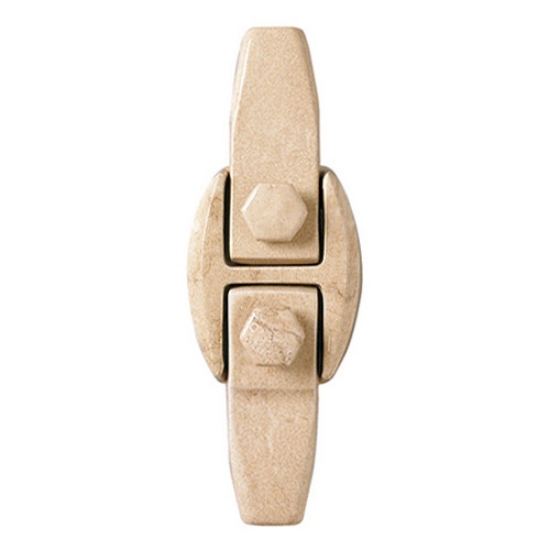 Picture of Bronze compact bracket for gravestone support - Botticino marble finish (6x14)