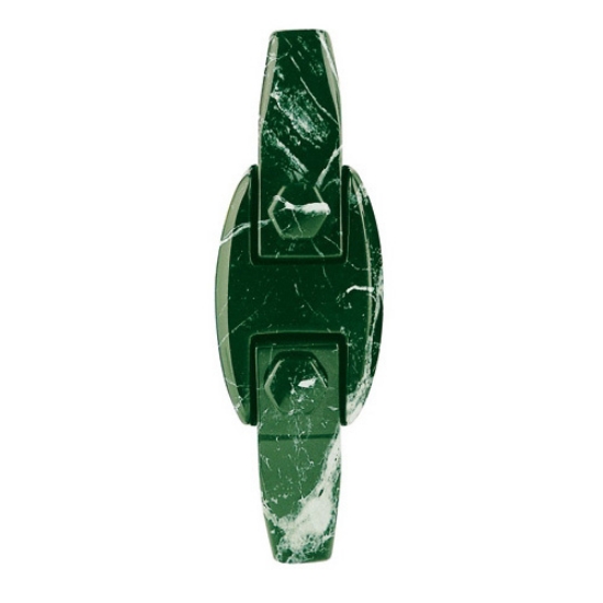 Imagen de Soporte compacto de bronce para fijación de lápida - Acabado mármol Verde Guatemala (8x16)