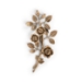 Picture of Bronze branch of roses for tombstones - Medium (right side) - Polished bronze finish