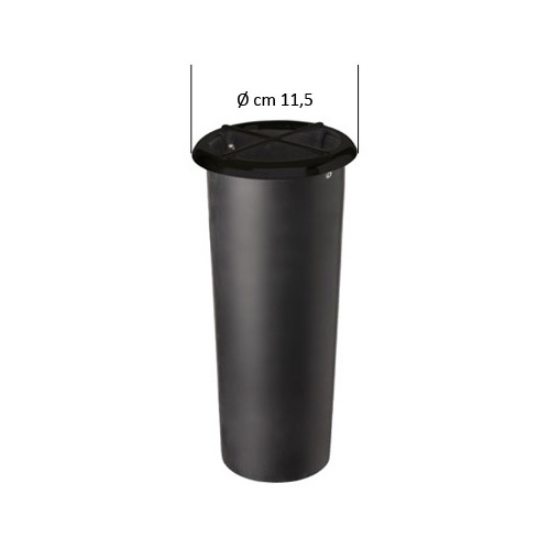 Imagen de Recambio de plástico para jarrón - Borde exterior en acabado ceramismalt negro (24,5 x 9,8 cm de diámetro)