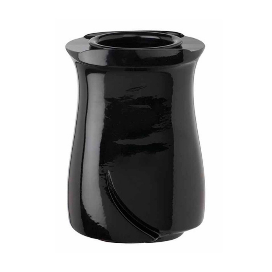 Immagine di Vaso portafiori per lapide - Linea Idria - Bronzo nero