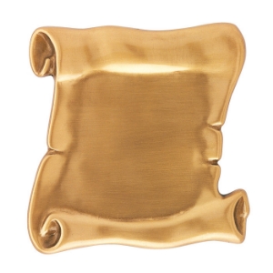 Pergamena commemorativa in bronzo per lapidi con cornice ovale e incisione.  Dedica personalizzata. Real Votiva Store