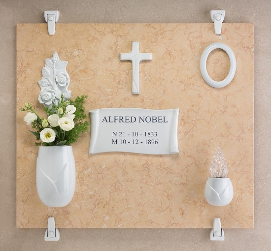 Tombstone proposal in porcelain - Incrocio Line - White parchment
