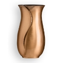 Picture of Flower vase for gravestone - Apulo Line - Polished Bronze