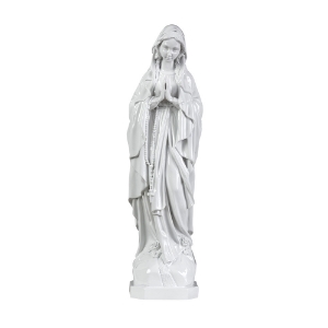 STATUA DELLA MADONNA DI LOURDES CON COLONNA ALTEZZA 131 CM