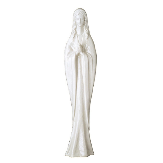 Imagen de Placa de porcelana blanca para lápidas - Nuestra Señora de Fátima (29 cm)