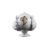 Immagine di Pomo pugliese (pumo) in ceramica decorata - Decorato con angeli - Altezza 9 cm