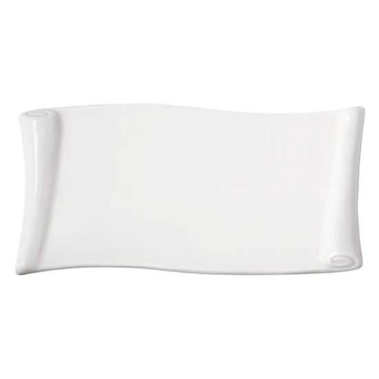 Imagen de Pergamino estilizado en porcelana blanca para lápidas - Con dedicación personalizada