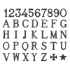 Immagine di Lettere e numeri in bronzo per lapidi. Modello Romano. Bronzo Patinato