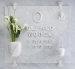 Picture of Bronze letters and numbers for gravestones - Italian model - White Carrara marble finish