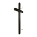 Image sur Croix stylisée en bronze poli avec décorations