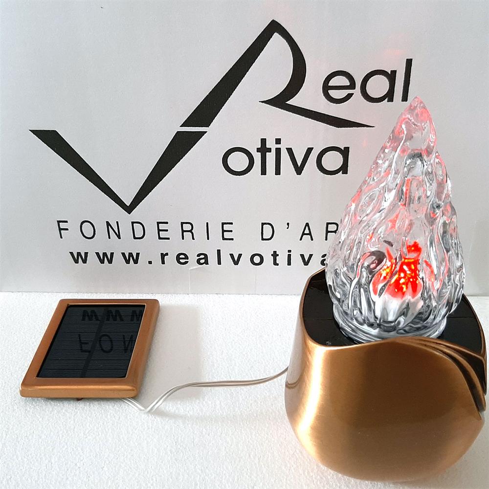 Votive lamp with solar panel light